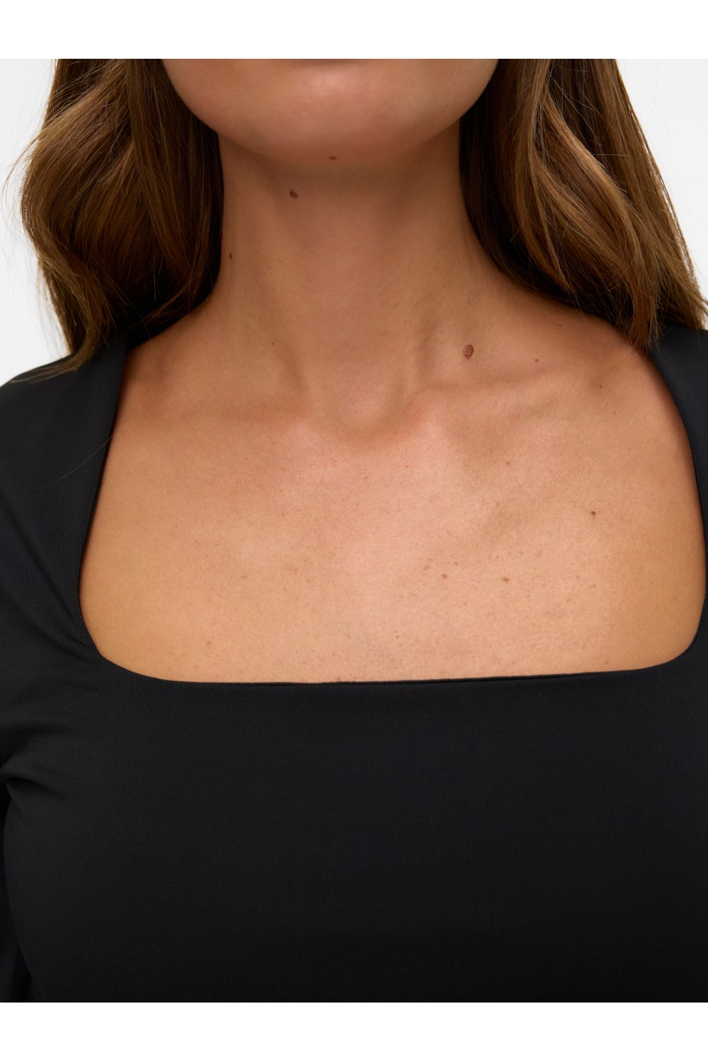VERO MODA MILLION LS SQUARE NECK TOP BLACK 10334613