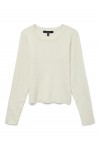 VERO MODA SILJE LS-NECK CABLE PULLOVER BIRCH 10331852