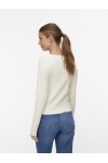 VERO MODA SILJE LS-NECK CABLE PULLOVER BIRCH 10331852
