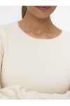 VERO MODA SILJE LS-NECK CABLE PULLOVER BIRCH 10331852