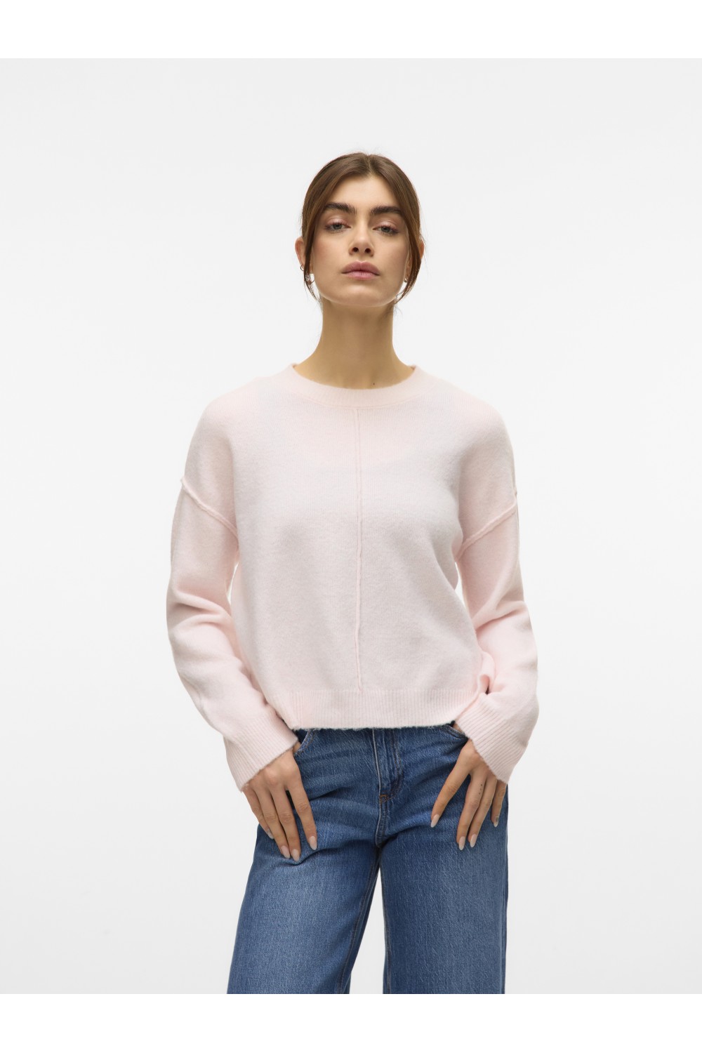 VERO MODA BESTI LS O-NECK PULLOVER PINK DOGWOOD 10331558
