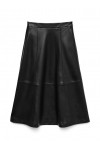 VERO MODA OLIVE HW COATED ANKLE SKIRT PRM BLACK 10335436