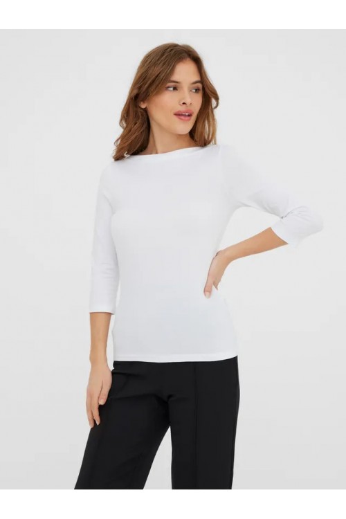 VERO MODA TOP PANDA MODAL 3/4 BRIGHT WHITE 10274133