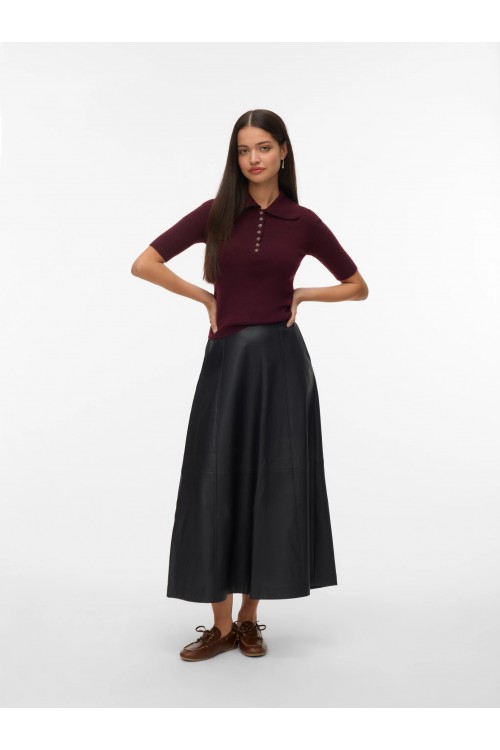 VERO MODA TOP PANDA MODAL 3/4 BLACK 10274133