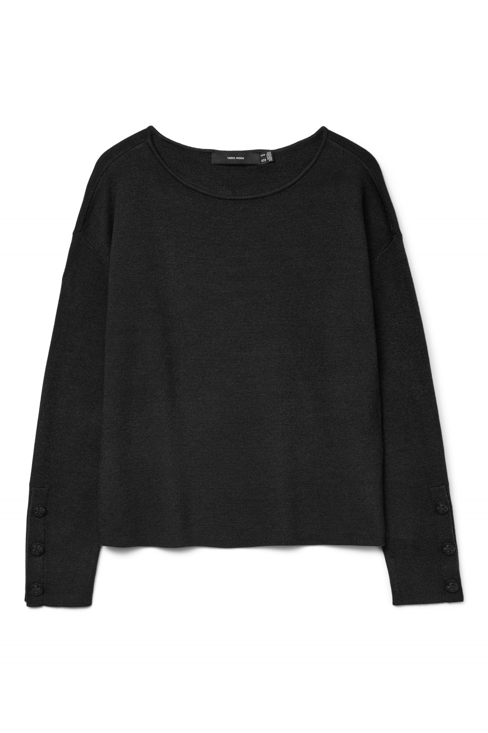 VERO MODA GOLD LS BOATNECK PULLOVER BLACK 10332177