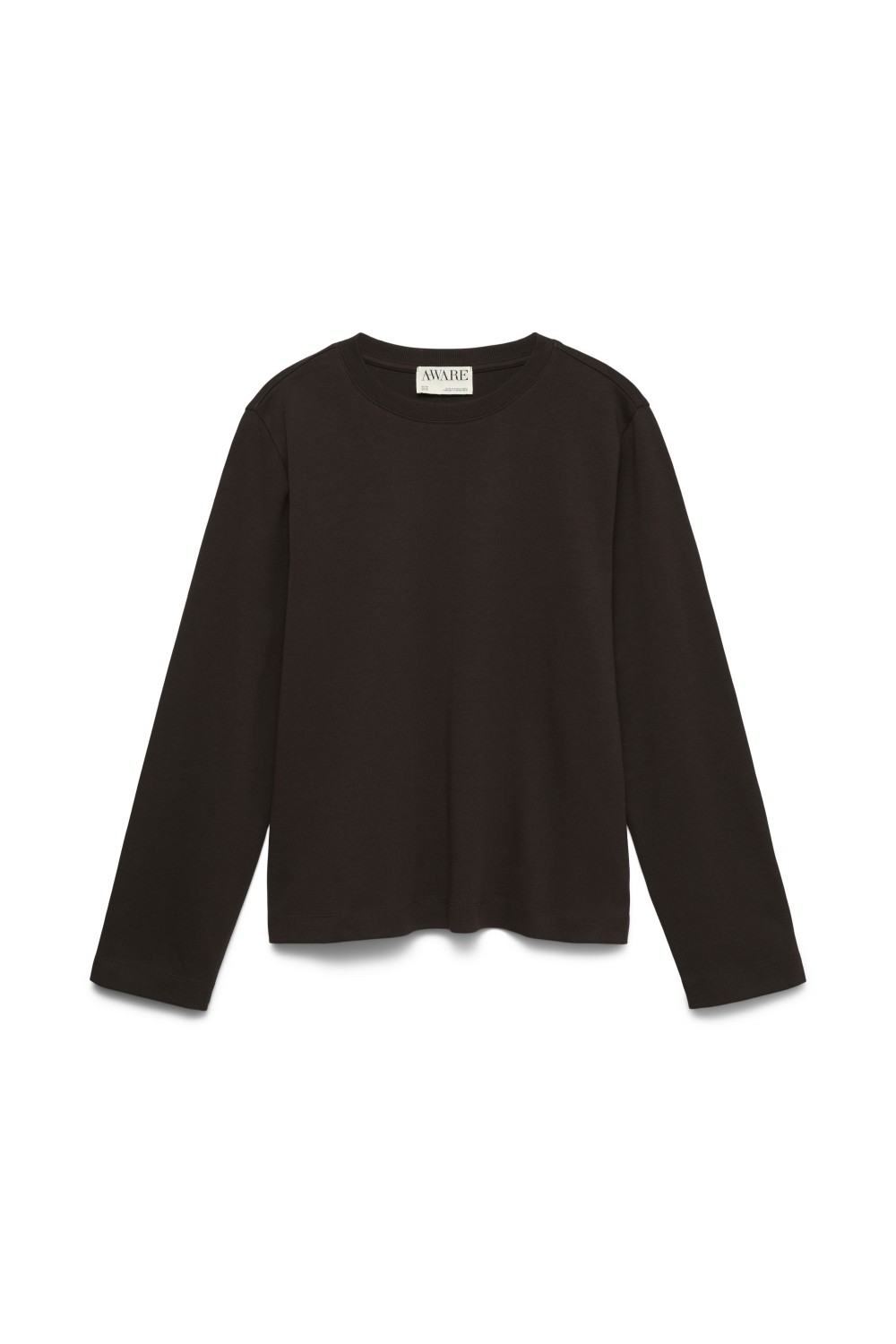 VERO MODA AW NAIMA LS O-NECK BOXY TOP CHOCOLATE TORTE 10352569