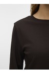 VERO MODA AW NAIMA LS O-NECK BOXY TOP CHOCOLATE TORTE 10352569