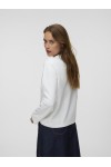 VERO MODA AW NAIMA LS O-NECK BOXY TOP SNOW WHITE 10352569