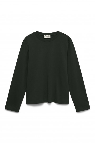 VERO MODA AW NAIMA LS O-NECK BOXY TOP BLACK 10352569