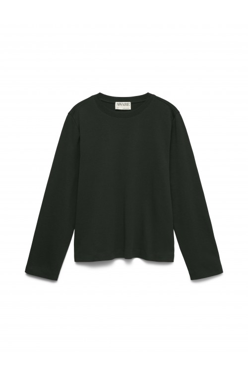 VERO MODA AW NAIMA LS O-NECK BOXY TOP BLACK 10352569
