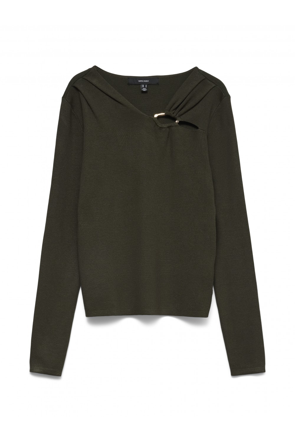 VERO MODA JAIN BUCKLE V-NECK PULLOVER FOREST NIGHT 10350239