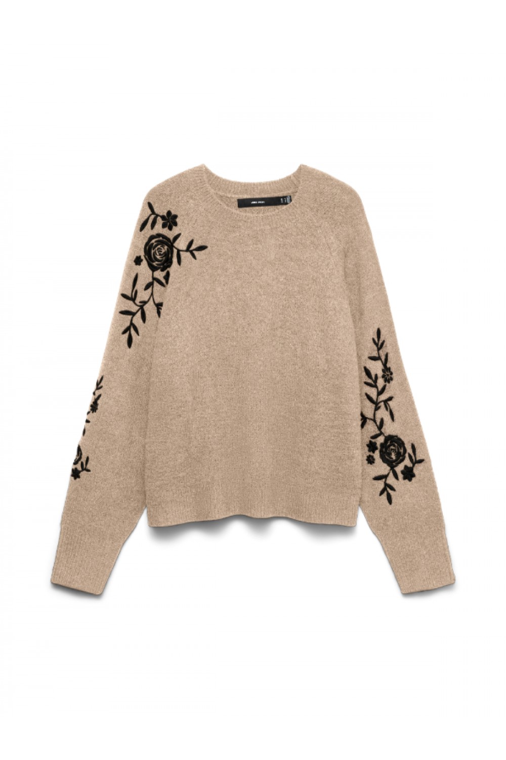 VERO MODA NEW FATIMA LS O-NECK EMB. PULLOVER SILVER MINK 10351509