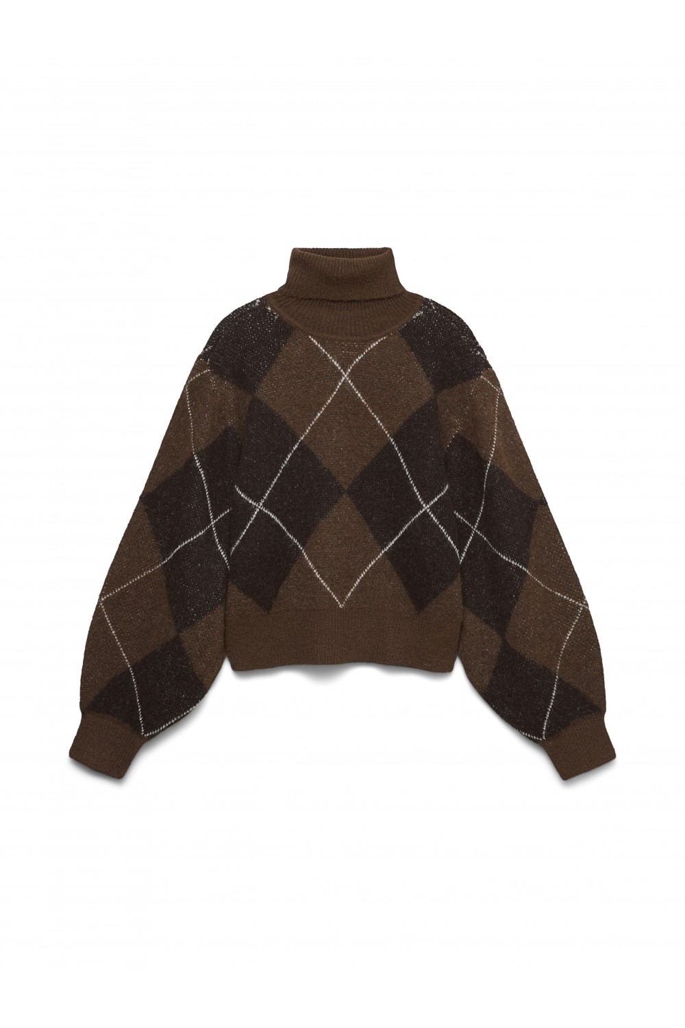 VERO MODA DARLA LS ROLLNECK PULLOVER COCOA BROWN 10350491