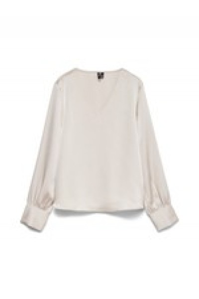 VERO MODA MIRO LS V-NECK TOP WVN PUMICE STONE 10350930
