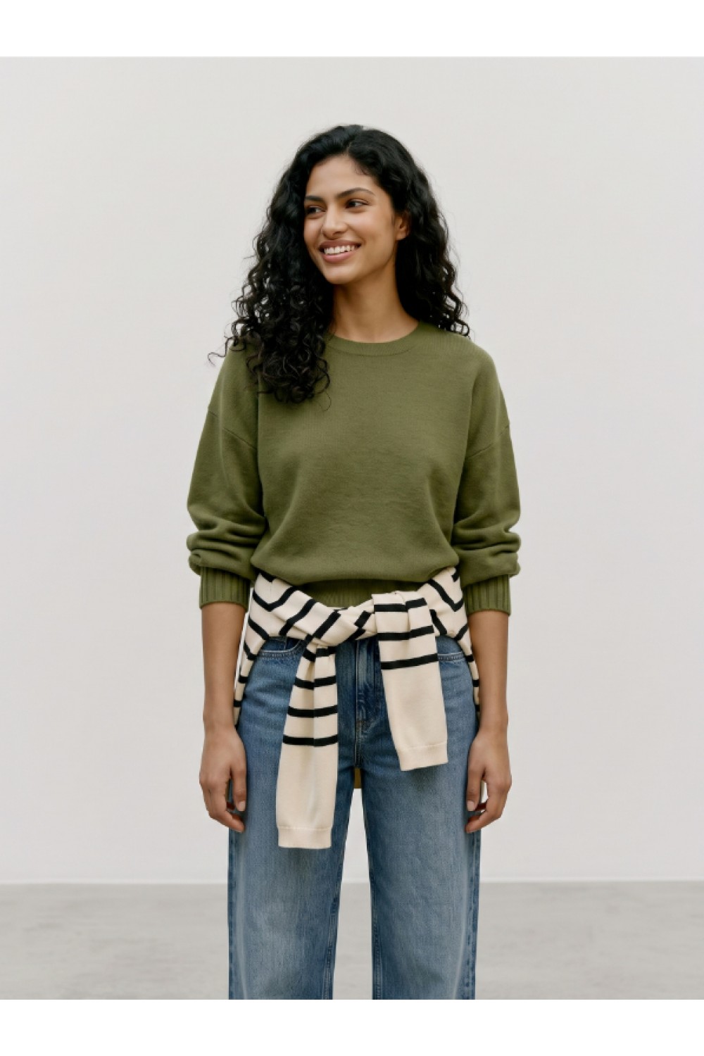 VERO MODA KACY LS O-NECK PULLOVER SPHAGNUM 10350237