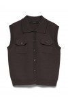VERO MODA BRISA SL POLO VE CHOCOLATE TORTE 10350234