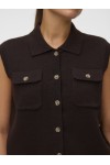 VERO MODA BRISA SL POLO VE CHOCOLATE TORTE 10350234