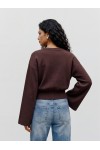 VERO MODA HANNA LS CREW NECK KNIT PULLOVER NOOS CHOCOLATE TORTE 10351211