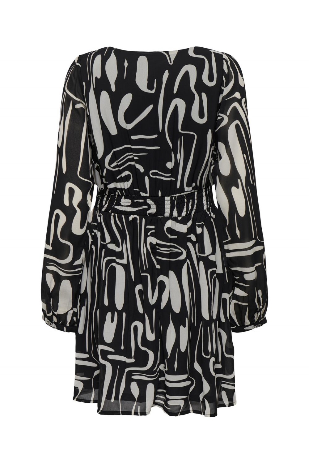 ONLY STAR LIFE L/S MEG V-NECK DRESS PTM BLACK 15335345