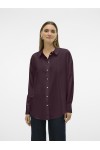 VERO MODA NORA LS OVERSIZE SHIRT WVN GA NOOS WINETASTING 10319825