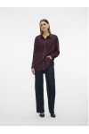 VERO MODA NORA LS OVERSIZE SHIRT WVN GA NOOS WINETASTING 10319825