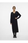 VERO MODA GOLD LS V-NECK 7/8 DRESS GA BLACK 10311413