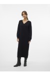 VERO MODA GOLD LS V-NECK 7/8 DRESS GA BLACK 10311413