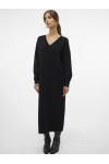 VERO MODA GOLD LS V-NECK 7/8 DRESS GA BLACK 10311413