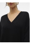 VERO MODA GOLD LS V-NECK 7/8 DRESS GA BLACK 10311413