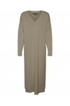 VERO MODA GOLD LS V-NECK 7/8 DRESS GA SILVER MINK 10311413