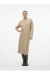 VERO MODA GOLD LS V-NECK 7/8 DRESS GA SILVER MINK 10311413