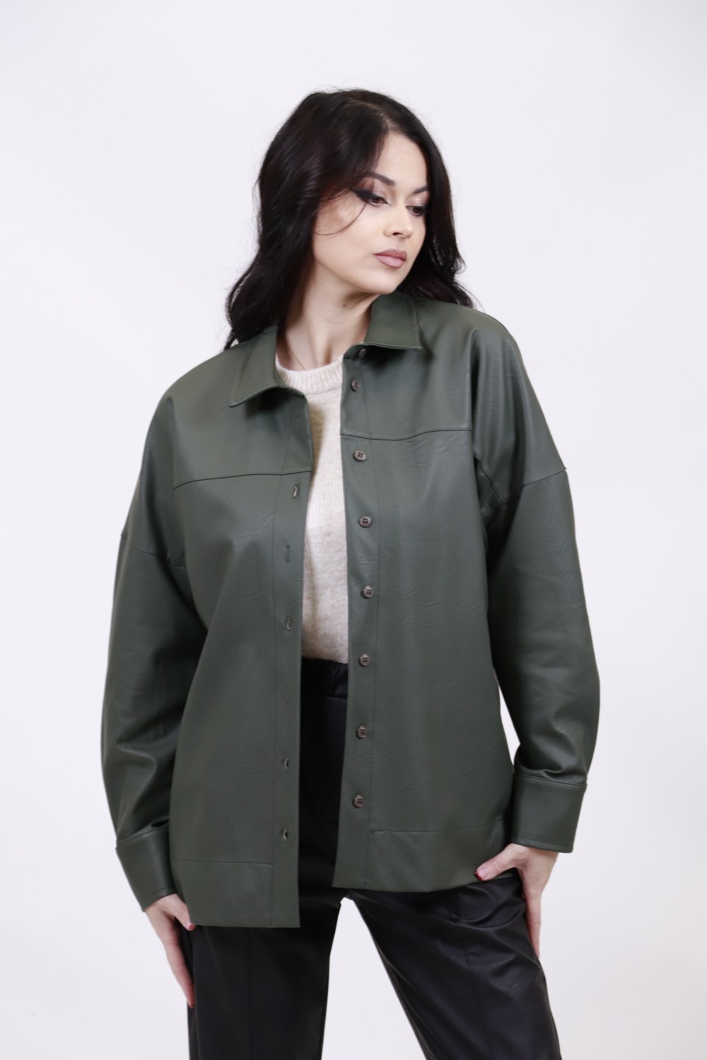 MOUTAKI WOMAN SHIRT KHAKI 24.09.108
