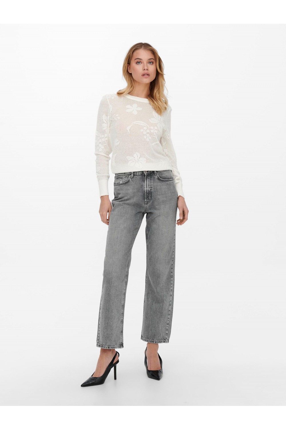 ONLY MEGAN LIFE WIDE DENIM LIGTH GREY 15223902