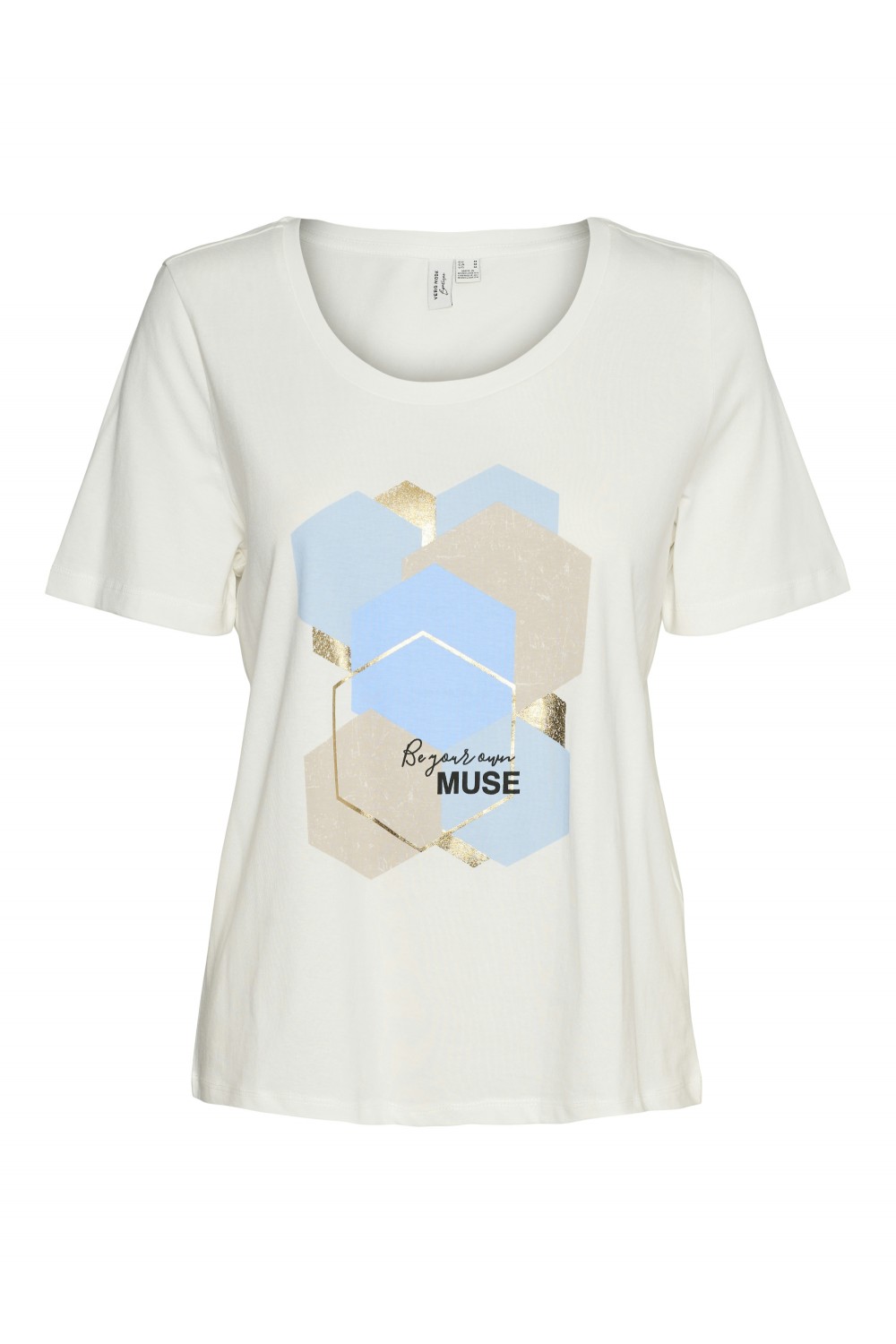 VERO MODA VISLANA SS O-NECK T-SHIRT SNOW WHITE-MUSE IN CA 10323762