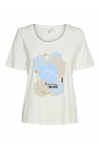 VERO MODA VISLANA SS O-NECK T-SHIRT SNOW WHITE-MUSE IN CA 10323762