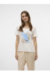 VERO MODA VISLANA SS O-NECK T-SHIRT SNOW WHITE-MUSE IN CA 10323762