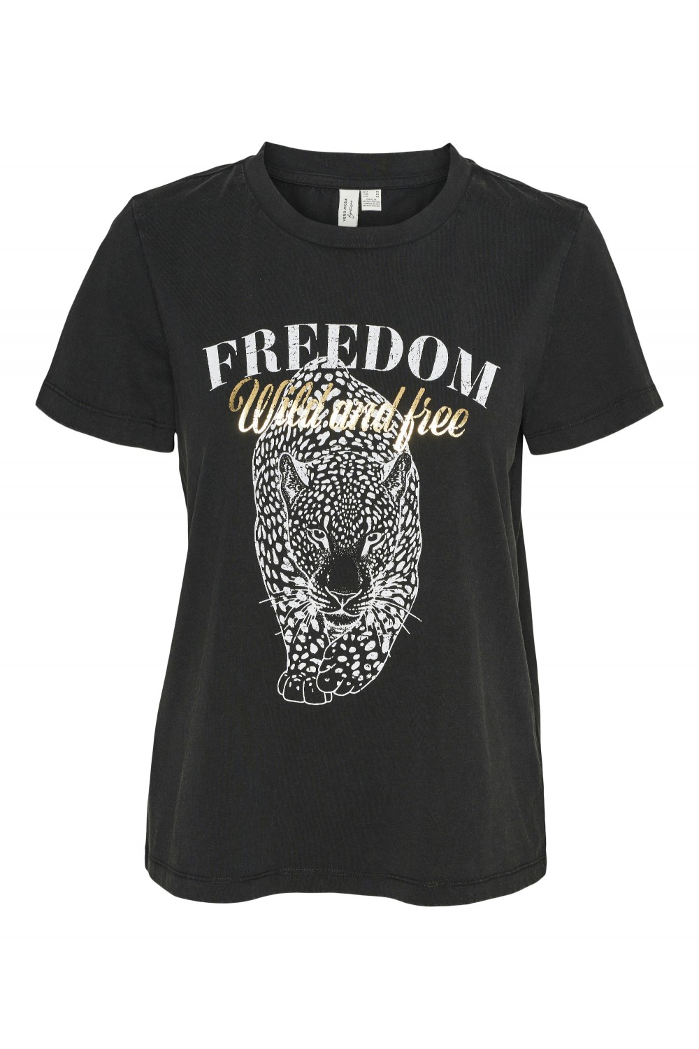 VERO MODA VASTA S/S O-NECK T-SHIRT BLACK/ACID WASH 10324831