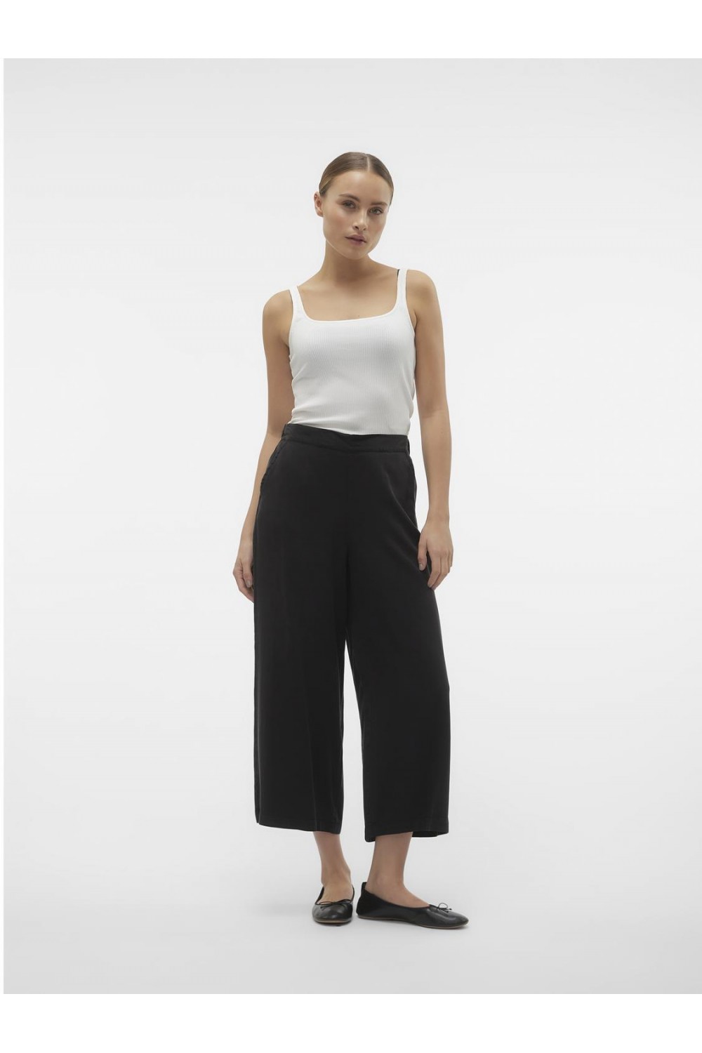 VERO MODA BREE MR WIDE PANT TENCEL CULOTE BLACK 10304861