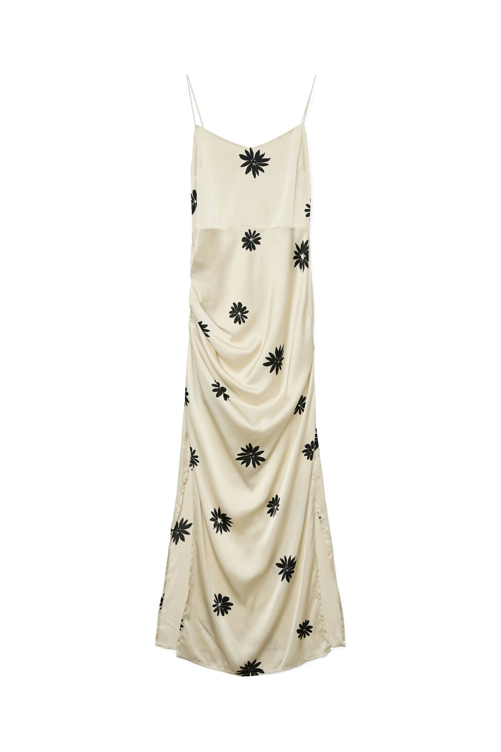 VERO MODA ROE SL STRAP V-NECK LONG DRESS SATEN BIRCH-NOMA PRINT 10328711