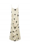 VERO MODA ROE SL STRAP V-NECK LONG DRESS SATEN BIRCH-NOMA PRINT 10328711