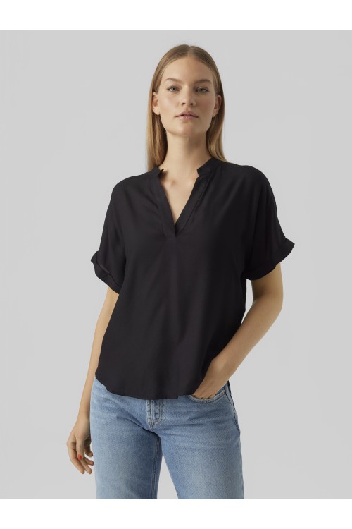 VERO MODA BEAUTY SS TOP WVN BLACK 10279697