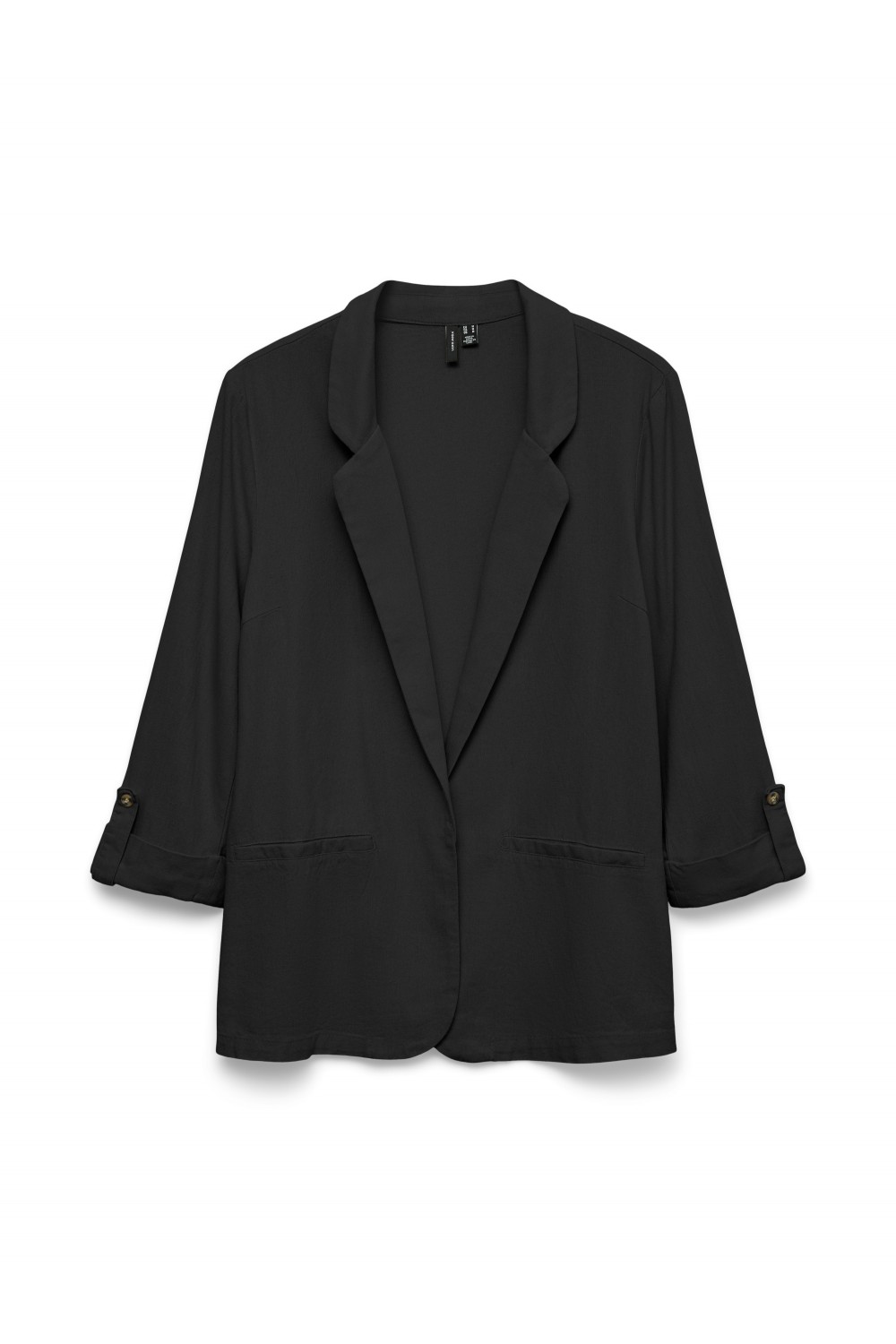 VERO MODA JESMILO 3/4 LOOSE LINEN BLAZER BLACK 10279700