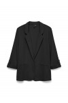 VERO MODA JESMILO 3/4 LOOSE LINEN BLAZER BLACK 10279700