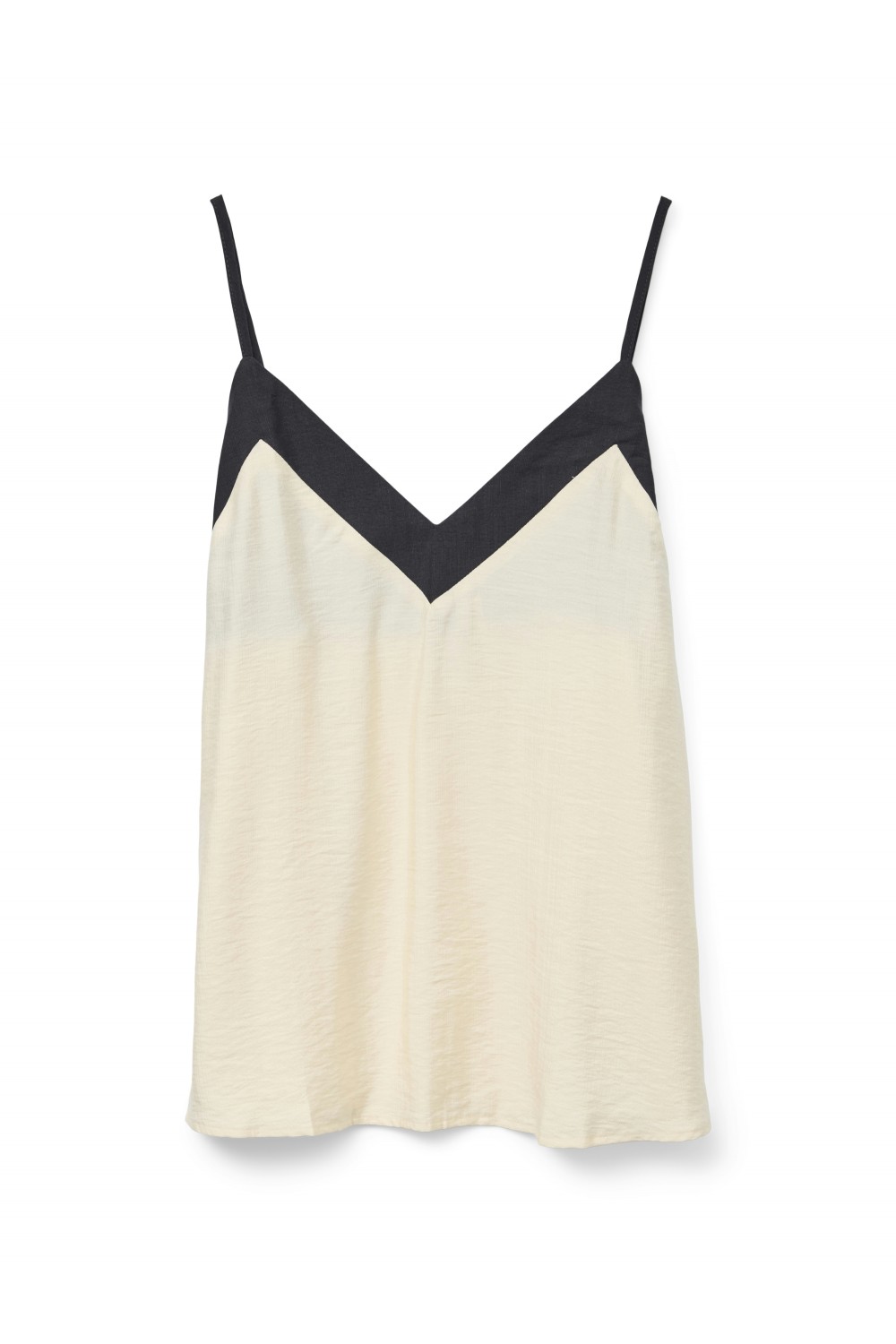 VERO MODA DENISE SINGLET TOP WVN BIRCH-BLACK 10329790