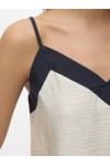 VERO MODA DENISE SINGLET TOP WVN BIRCH-BLACK 10329790