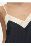 VERO MODA DENISE SINGLET TOP WVN BLACK-BIRCH 10329790