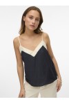VERO MODA DENISE SINGLET TOP WVN BLACK-BIRCH 10329790