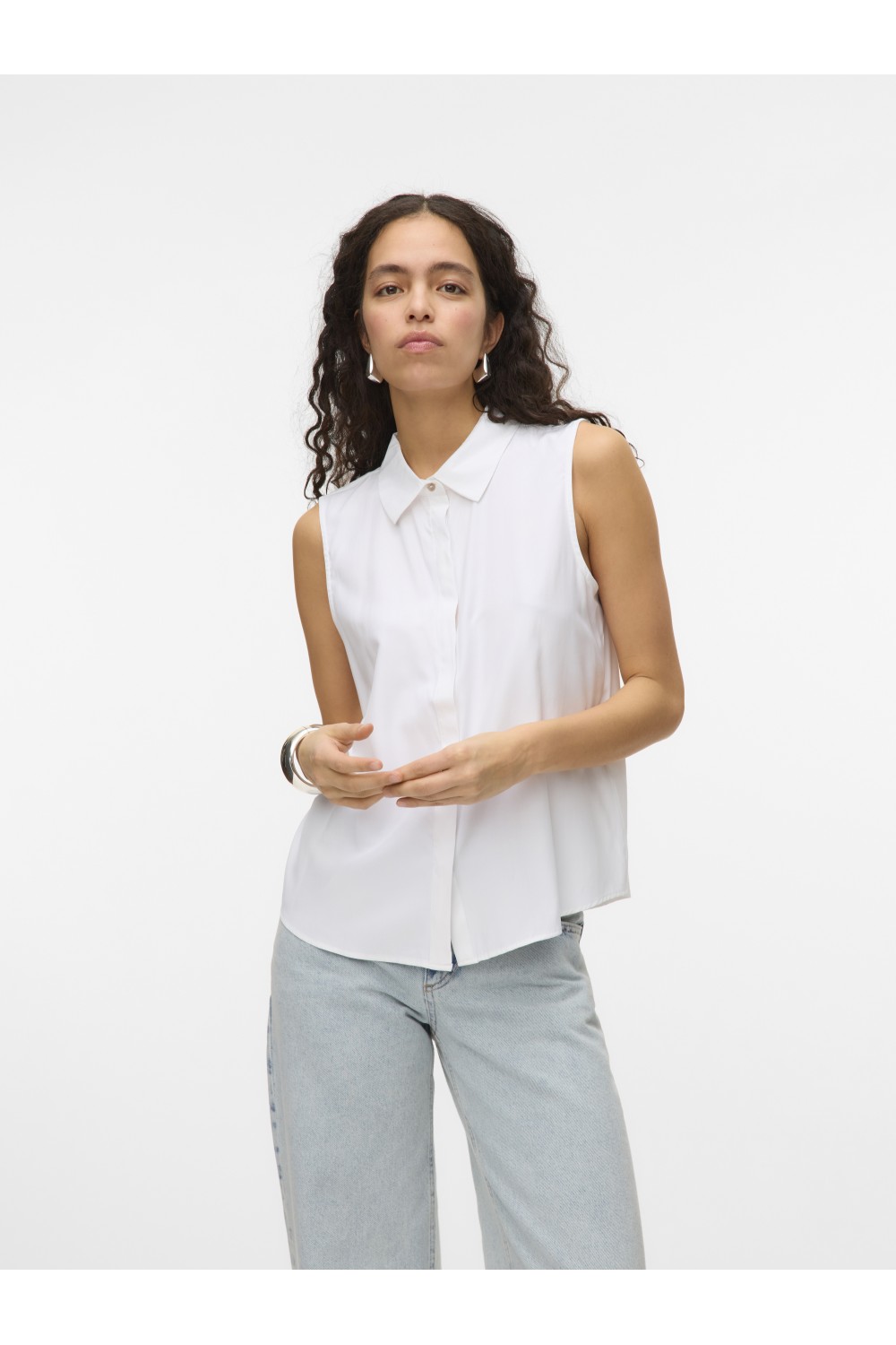 VERO MODA NORA SL SHIRT WVN BRIGHT WHITE 10325993
