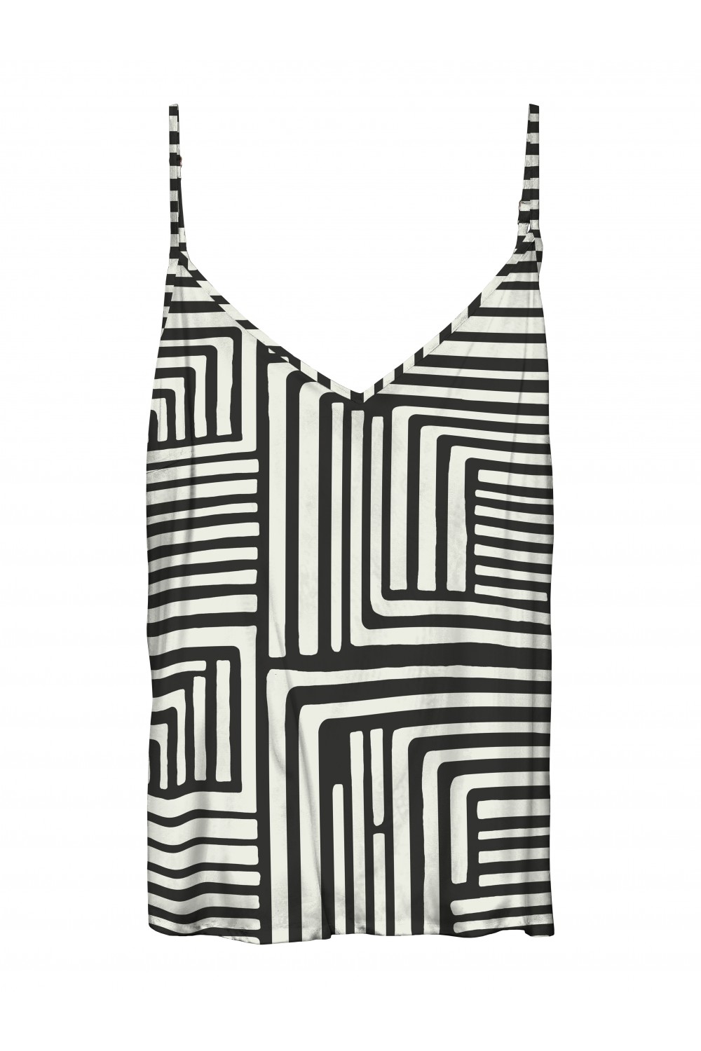 VERO MODA EASY JOY V-NECK SINGLET TOP BLACK-PERNILLE 10297362