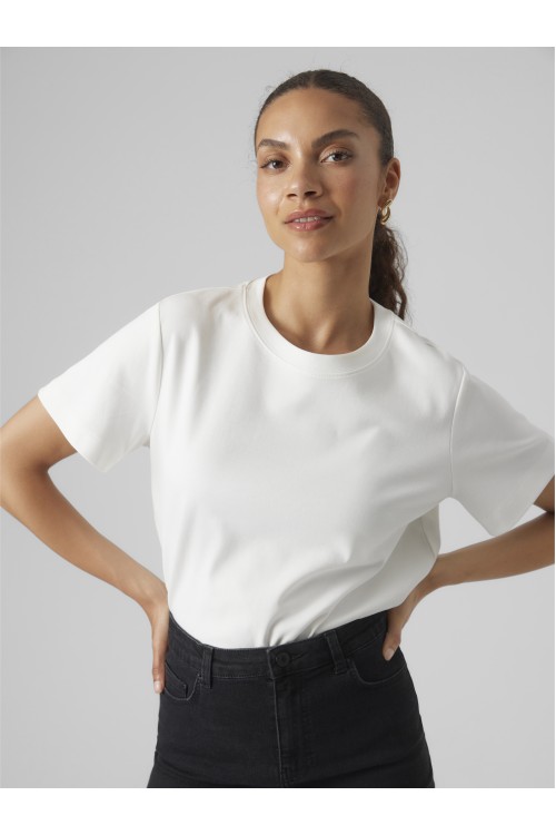 VERO MODA NAIMA SS O-NECK T-SHIRT NOOS SNOW WHITE 10294544